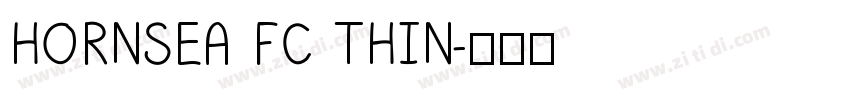 HORNSEA FC THIN字体转换